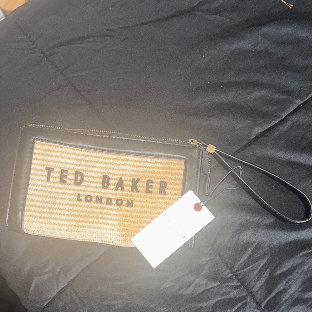Ted Baker Black and Gold  Wristlet